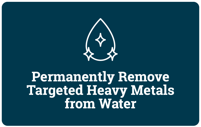 Permanently remove targeted heavy metals from water